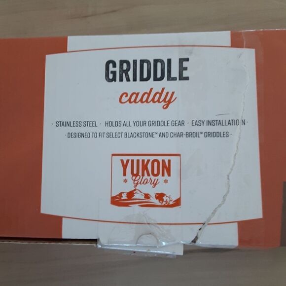 Yukon Glory Griddle Caddy, Stainless Steel, new in original box - Picture 1 of 8